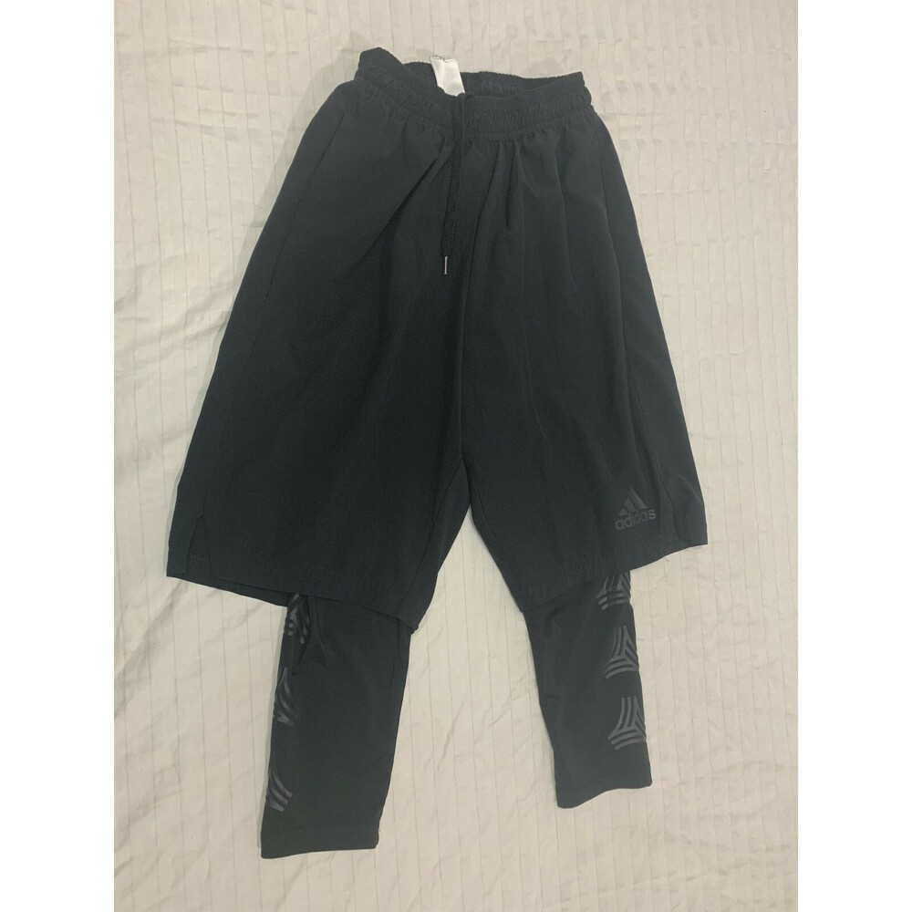 ADIDAS MENS ATHLETIC 2 IN 1 SHORTS CAPRIS SIZE XS